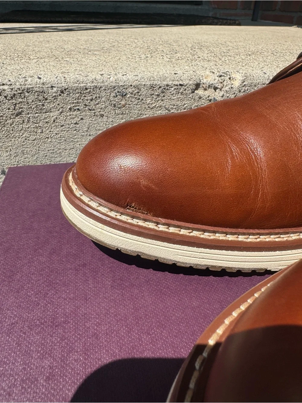 Johnston & Murphy Upton Tan Full Grain Leather Dress Shoes Size 11